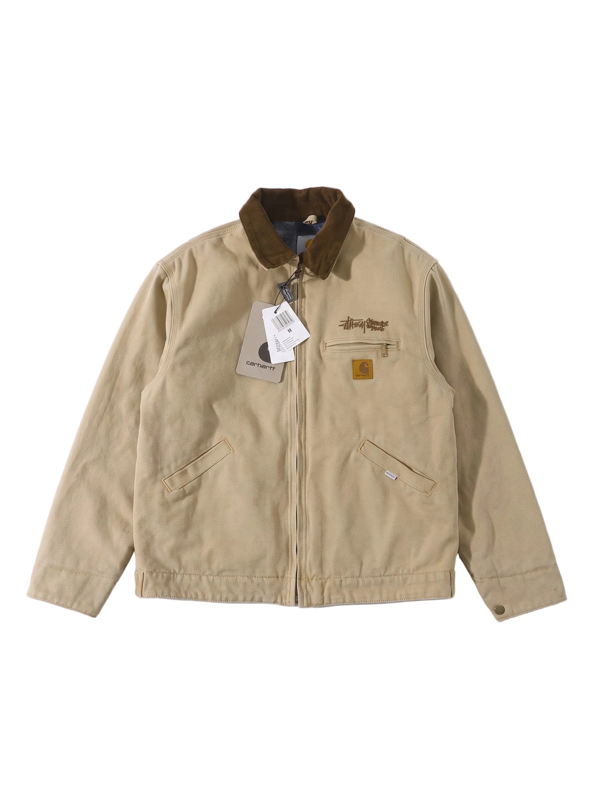 Stüssy x Carhartt WIP Detroit Jacket in Tan / Hamilton Brown