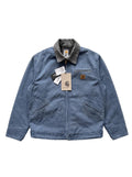 Carhartt WIP Detroit Jacket in Washed Dusty Blue / Soft Slate
