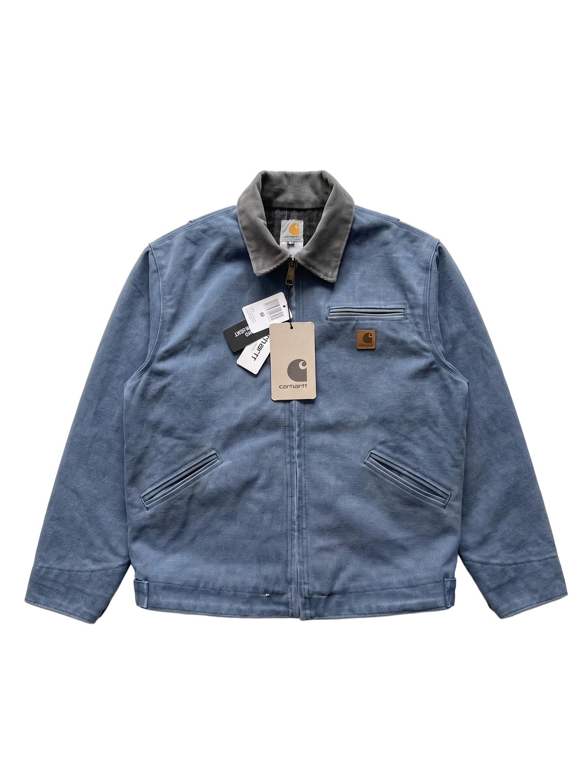 Carhartt WIP Detroit Jacket in Washed Dusty Blue / Soft Slate